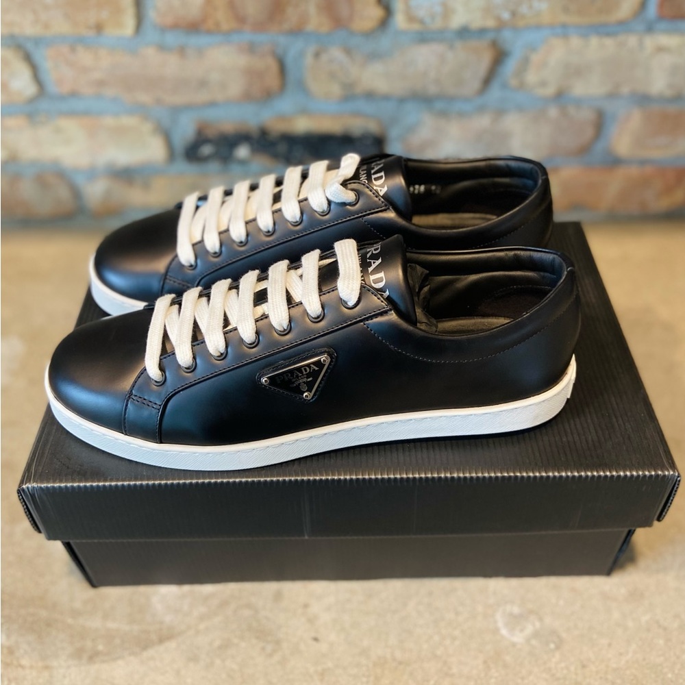 Prada Lane Triangle Logo Low Top Sneakers